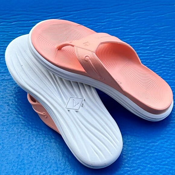Sperry Windward Women's In Peach Cushioned Comfy Float Thong Slip-On Sandals NEW - Picture 11 of 14